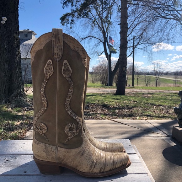 Ralph Lauren Collection Snake Boots 8 Cowboy Padma - Picture 13 of 16